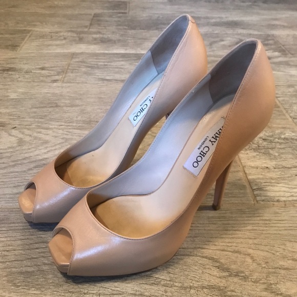 jimmy choo nude platform